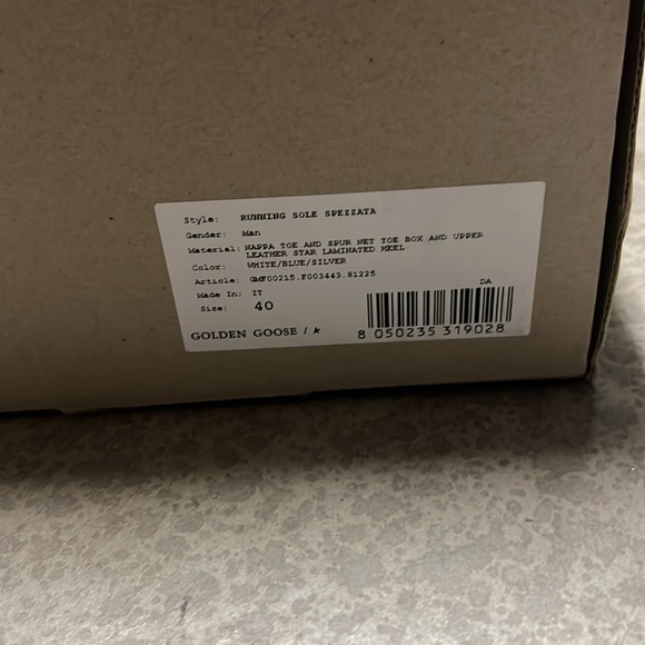 Men’s golden goose running sole spezzata size 40 - Picture 6 of 6